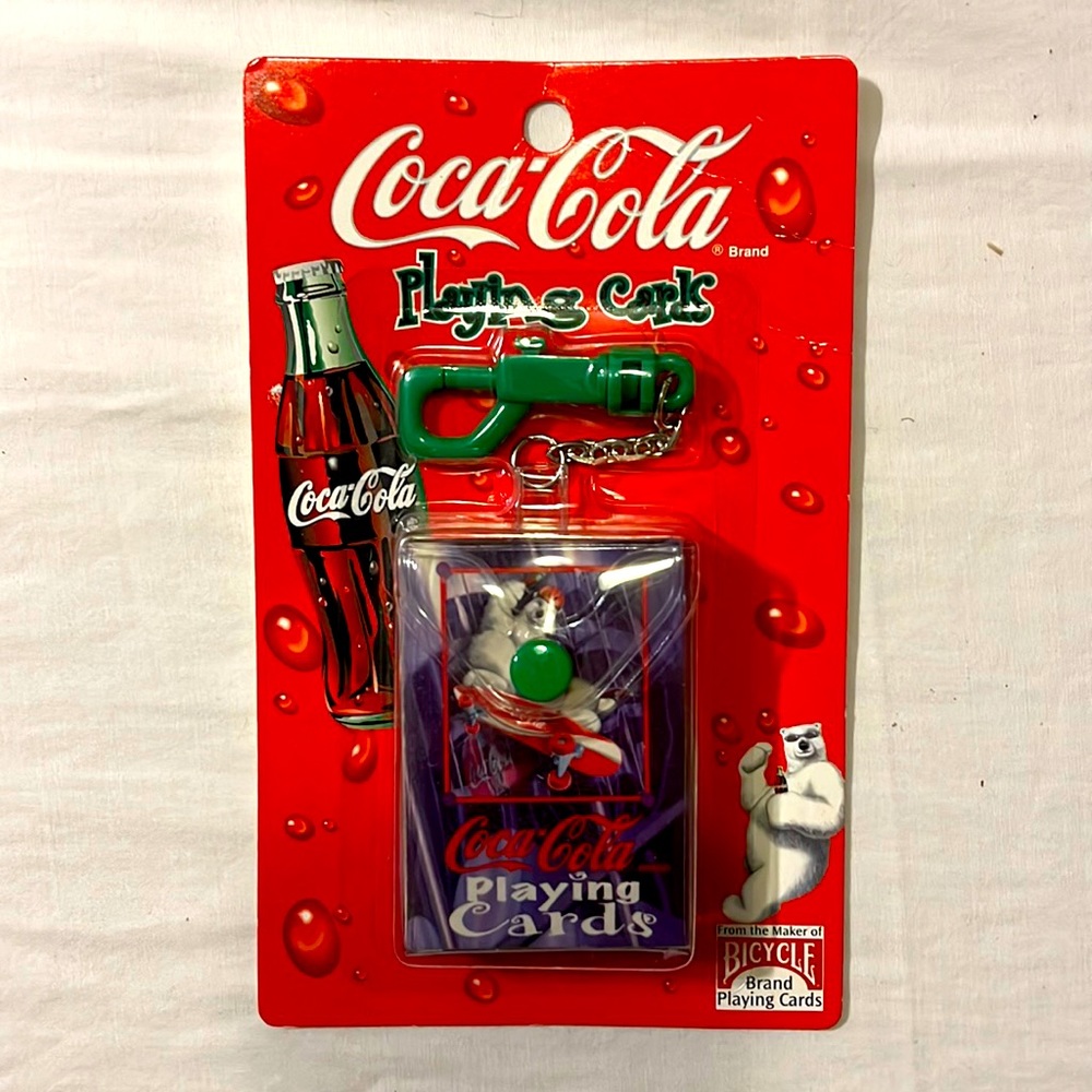 1999 Coca-Cola Collectors Playing Cards w/Keychain Pouch *NEW in package